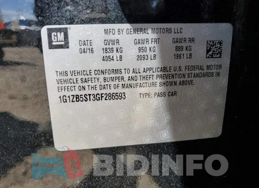 1G1ZB5ST3GF286593 Photo# 12