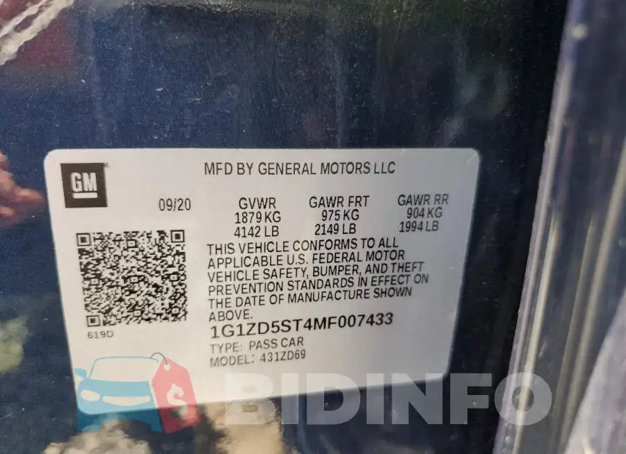 1G1ZD5ST4MF007433 Photo# 12