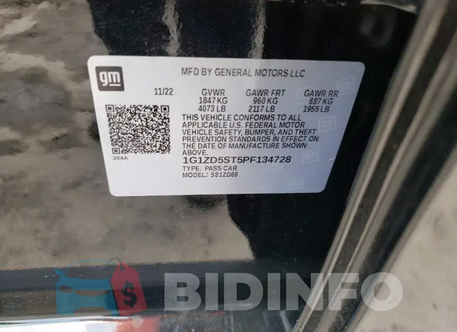 1G1ZD5ST5PF134728 Photo# 12