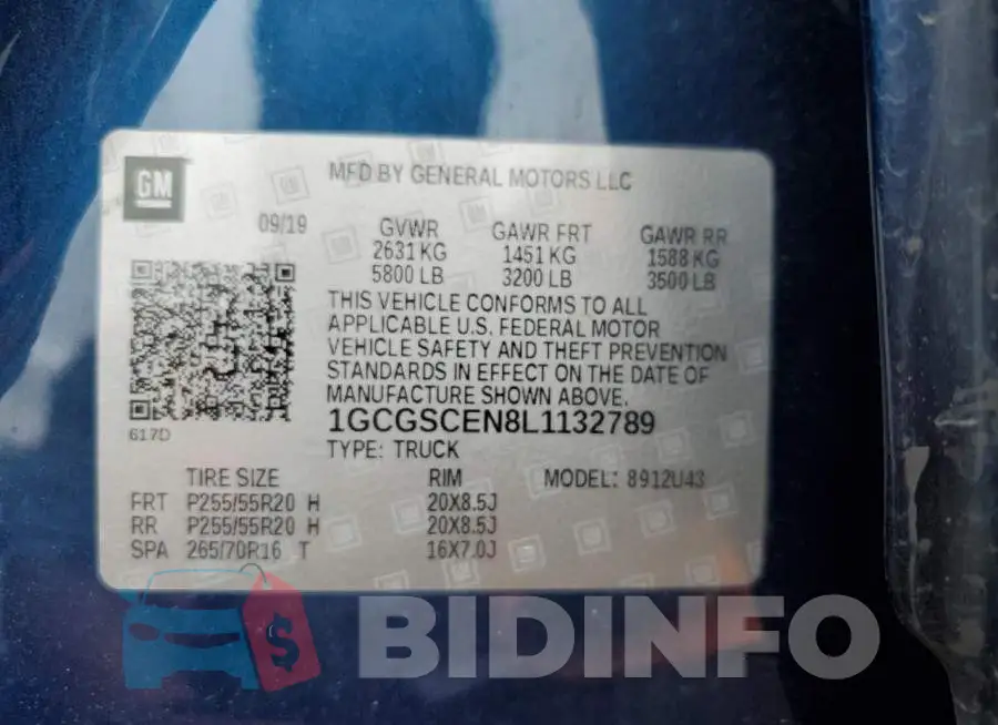 1GCGSCEN8L1132789 Photo# 12