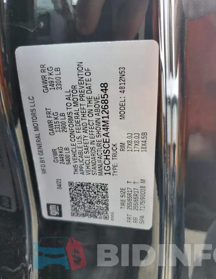 1GCHSCEA4M1268548 Photo# 12