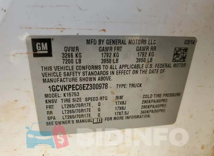 1GCVKPEC6EZ300978 Photo# 12