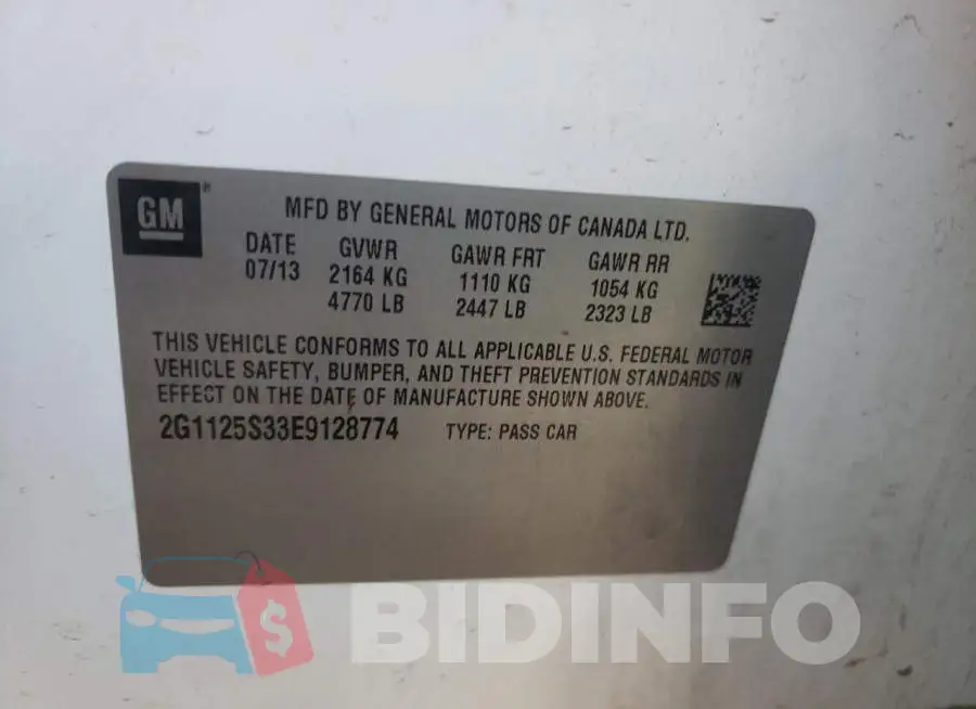 2G1125S33E9128774 Photo# 10