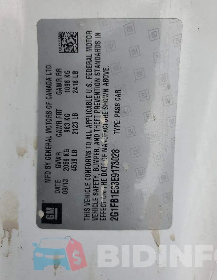 2G1FB1E33E9173028 Photo# 13