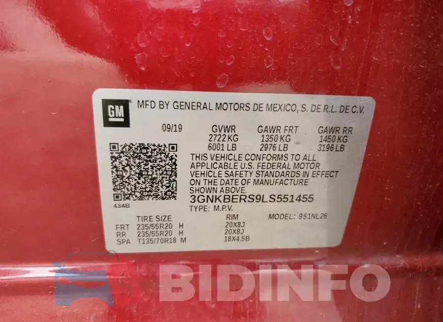3GNKBERS9LS551455 Photo# 14