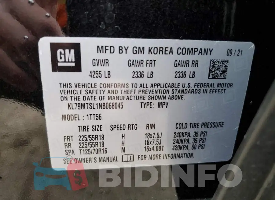 KL79MTSL1NB068045 Photo# 13