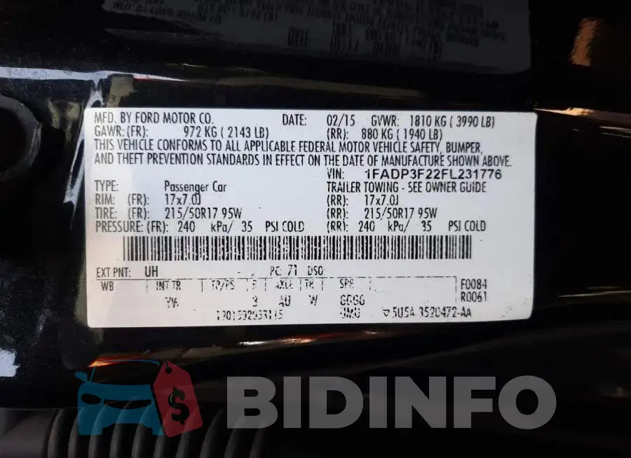 1FADP3F22FL231776 Photo# 12