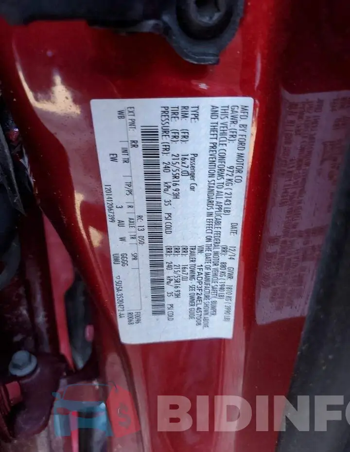 1FADP3F24EL457008 Photo# 12