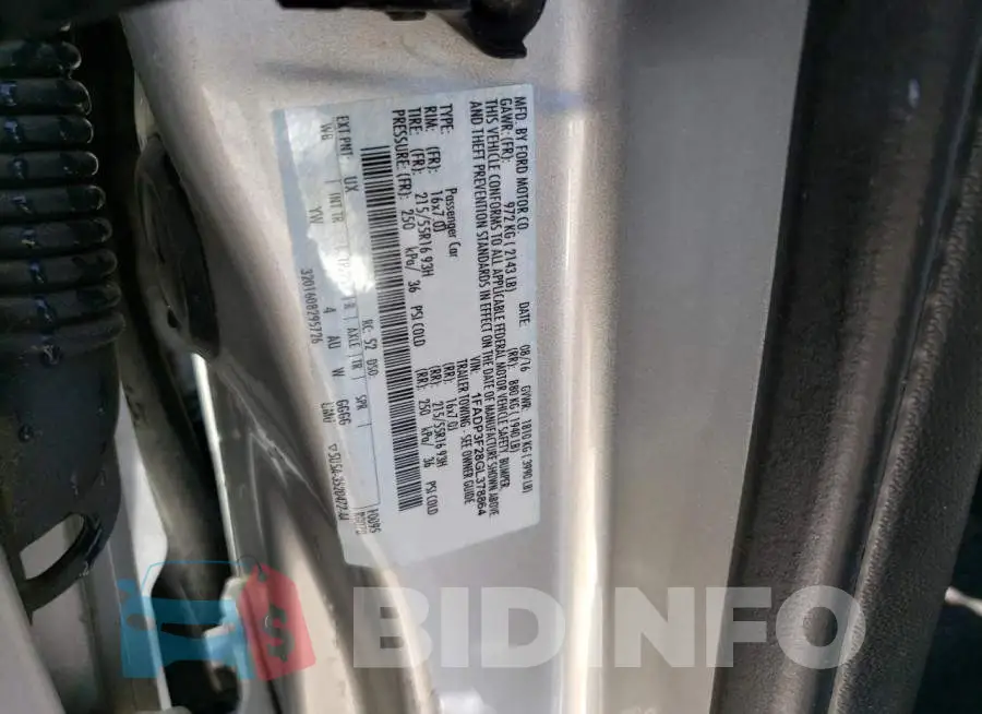 1FADP3F28GL378864 Photo# 12