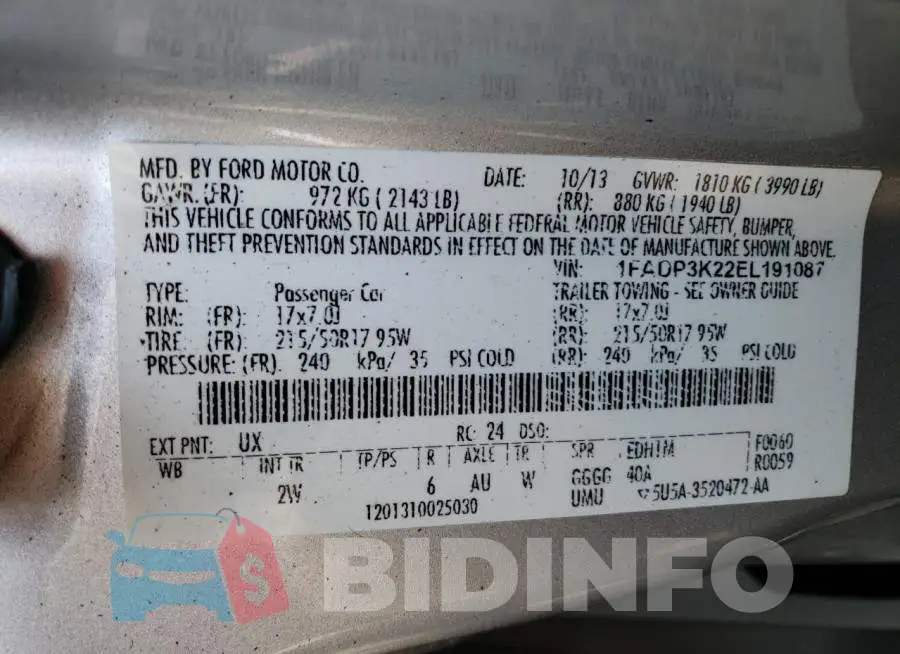 1FADP3K22EL191087 Photo# 12