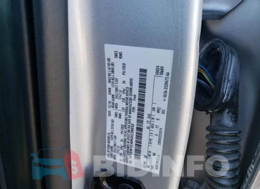 1FTEW1C40KKC39032 Photo# 12