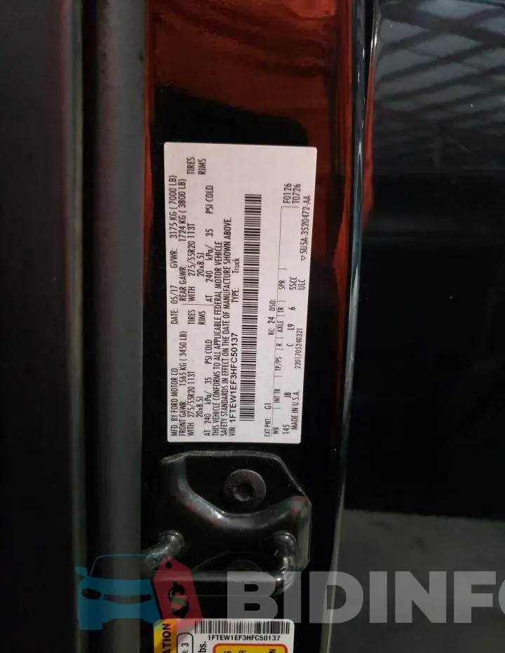 1FTEW1EF3HFC50137 Photo# 12