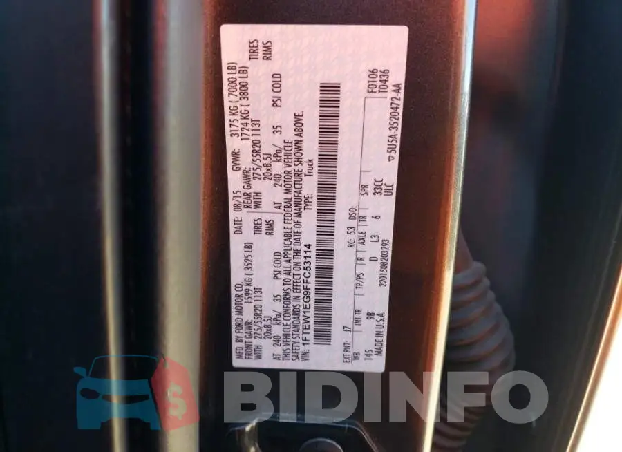 1FTEW1EG9FFC53114 Photo# 12