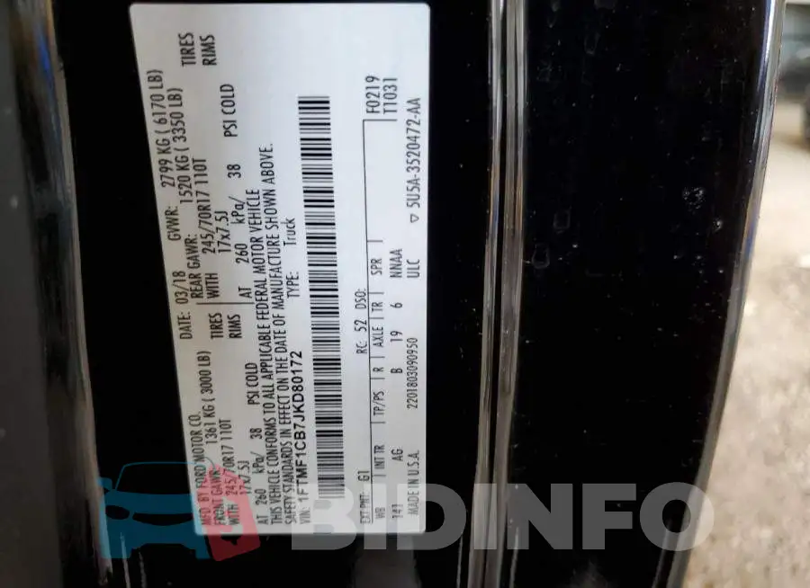 1FTMF1CB7JKD80172 Photo# 13