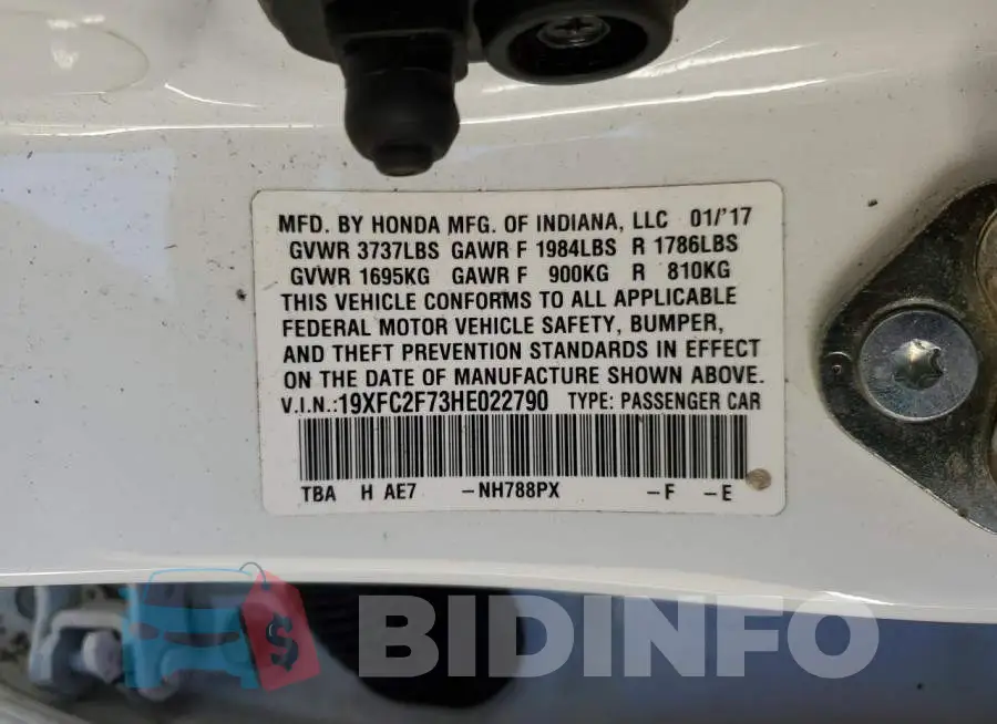 19XFC2F73HE022790 Photo# 13