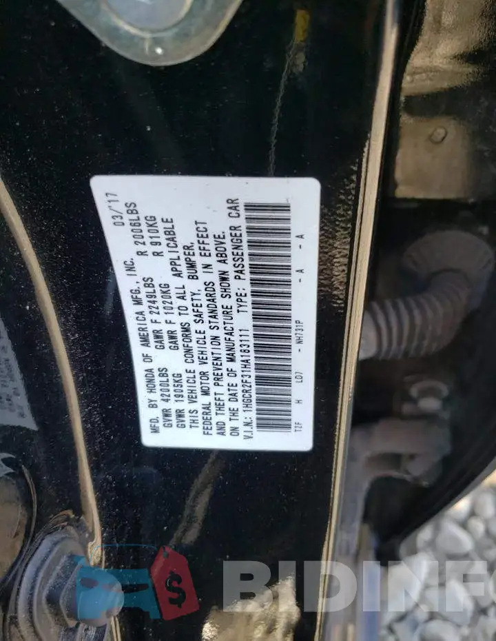 1HGCR2F31HA183111 Photo# 12