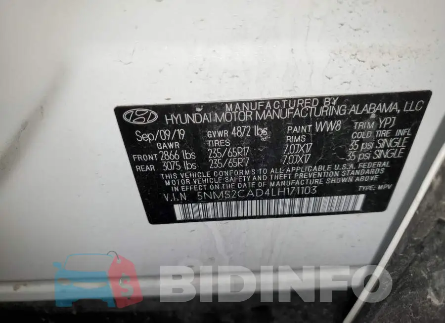 5NMS2CAD4LH171103 Photo# 12