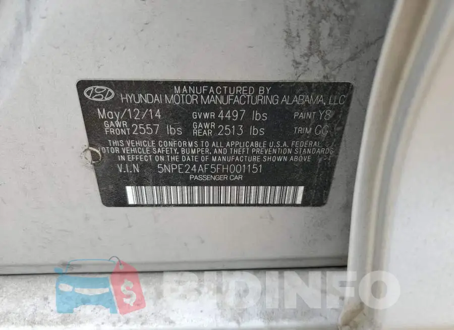 5NPE24AF5FH001151 Photo# 12