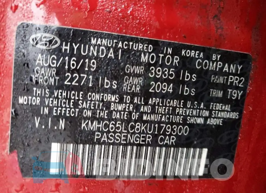 KMHC65LC8KU179300 Photo# 10