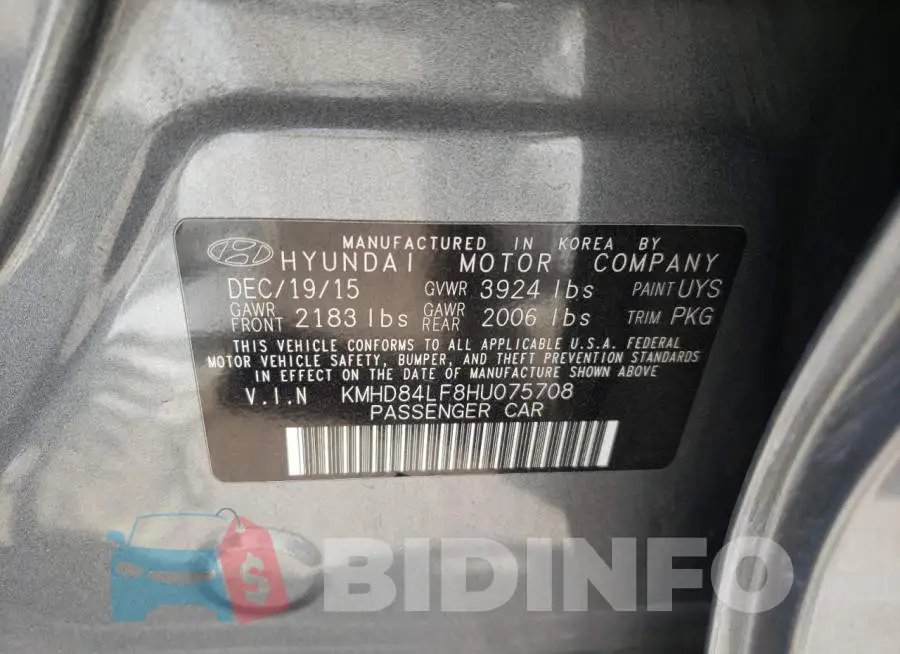 KMHD84LF8HU075708 Photo# 12