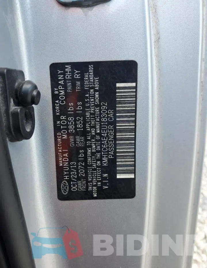 KMHTC6AE4EU183092 Photo# 12