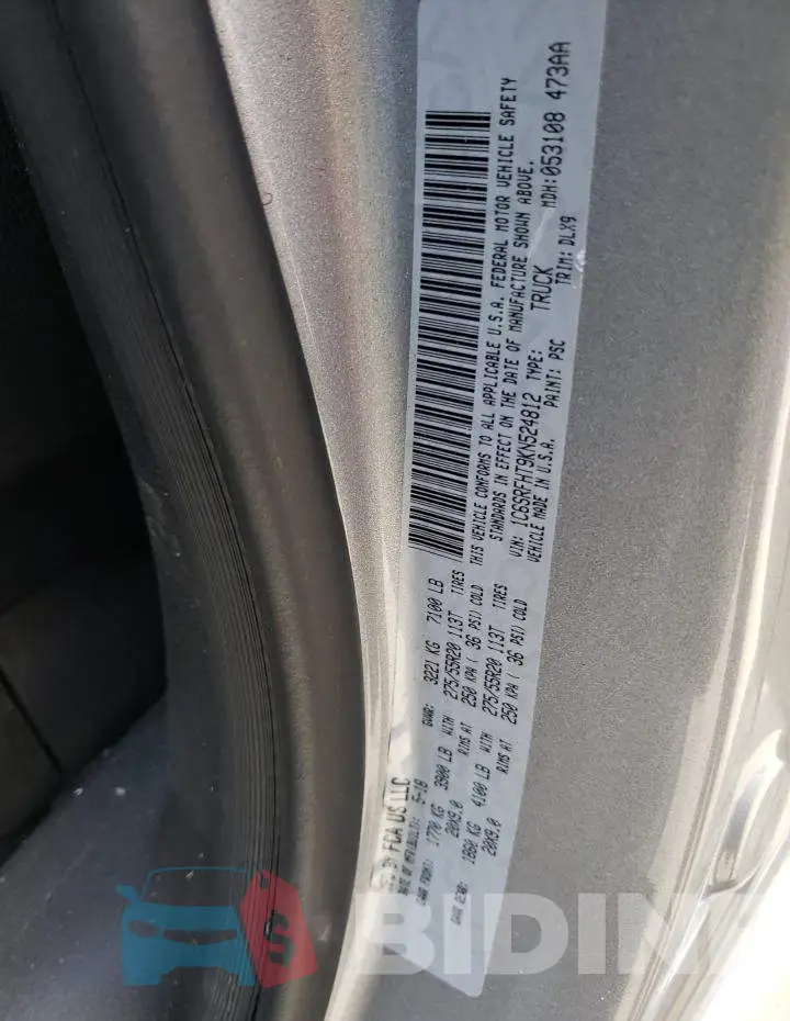 1C6SRFHT9KN524812 Photo# 12