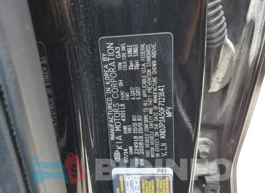 KNDJP3A50F7121641 Photo# 13