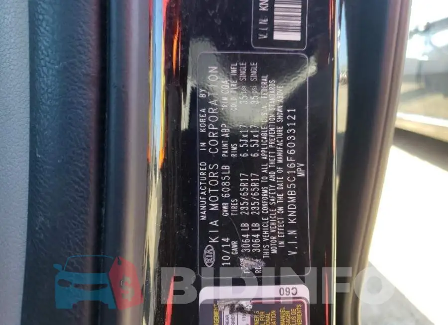 KNDMB5C16F6033121 Photo# 13
