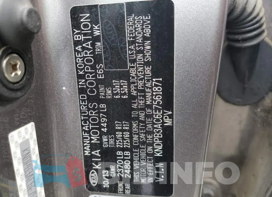 KNDPB3AC6E7561871 Photo# 13
