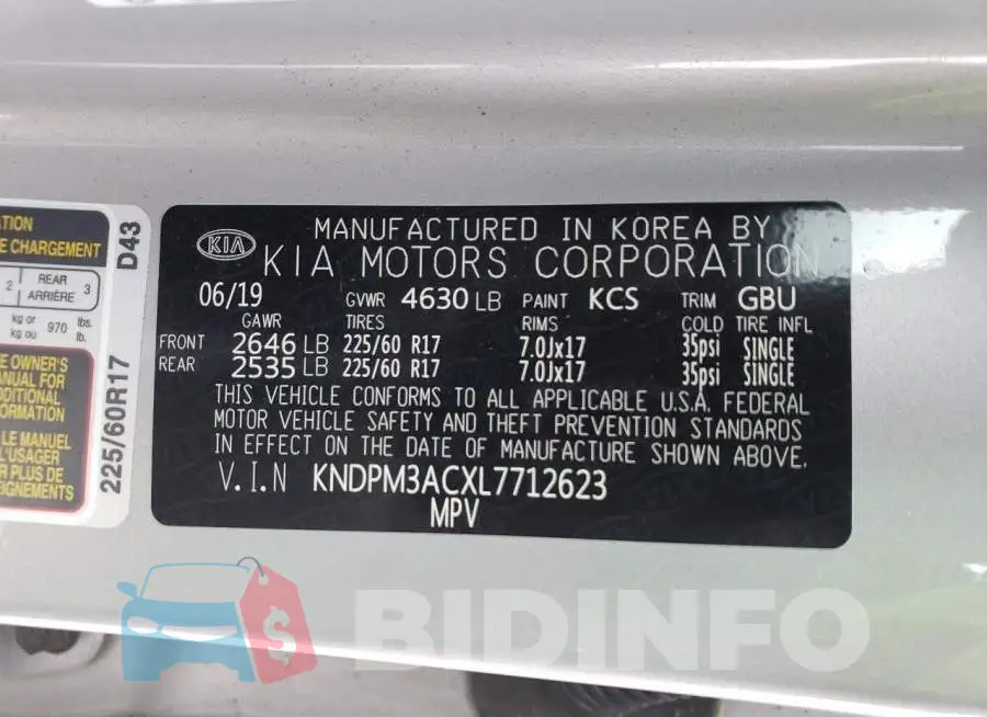 KNDPM3ACXL7712623 Photo# 12