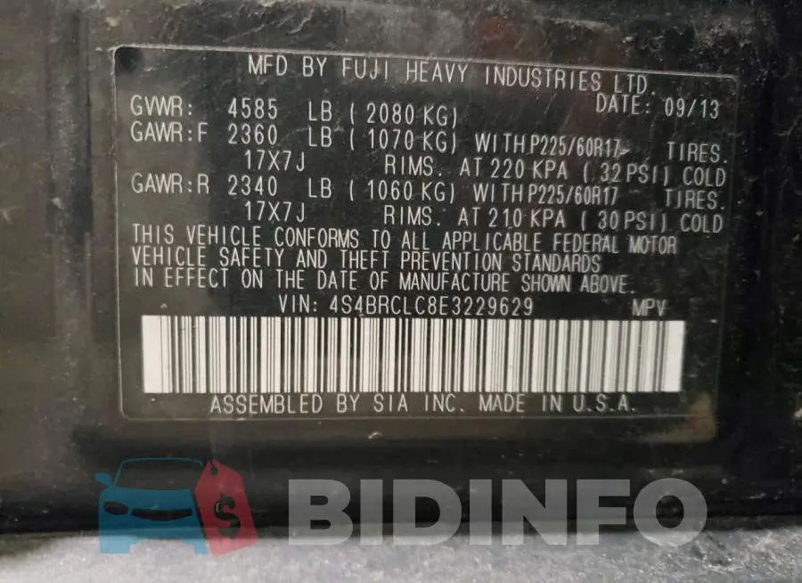 4S4BRCLC8E3229629 Photo# 13