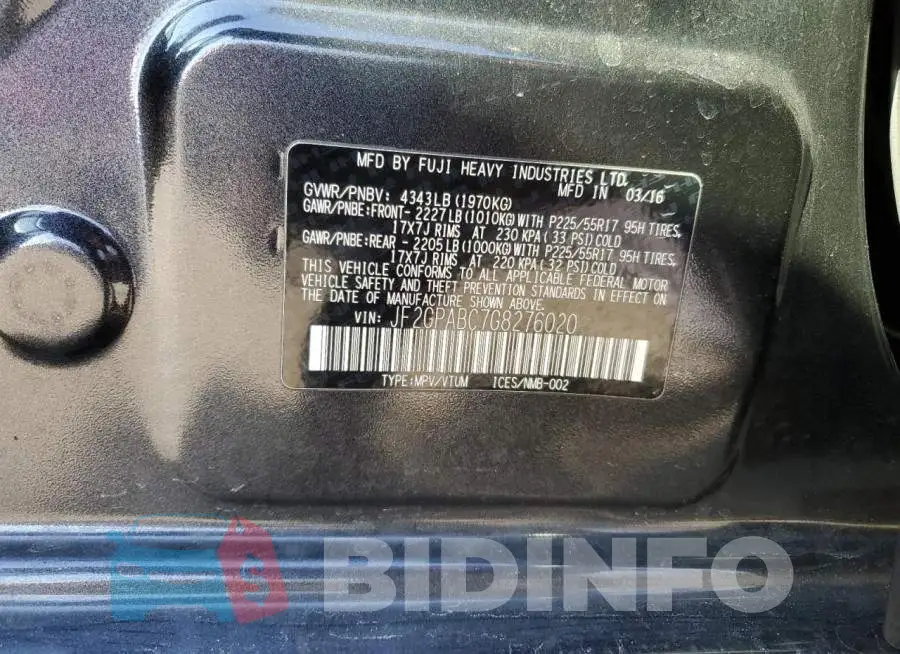 JF2GPABC7G8276020 Photo# 12