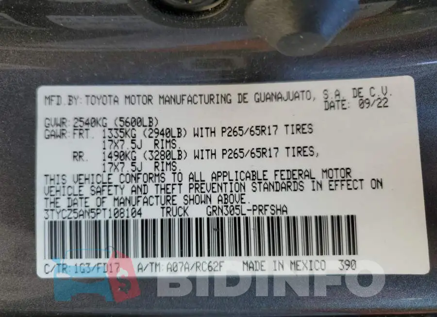 3TYCZ5AN5PT108104 Photo# 13