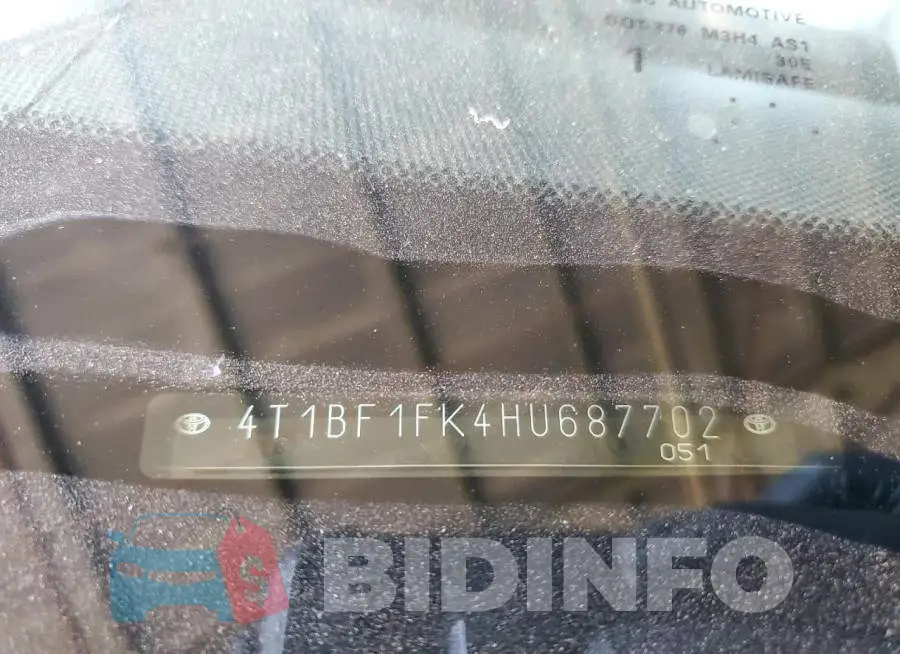 4T1BF1FK4HU687702 Photo# 12