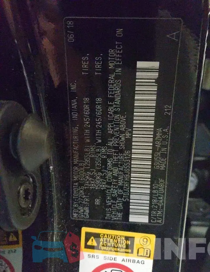 5TDJZRFH9JS553126 Photo# 13