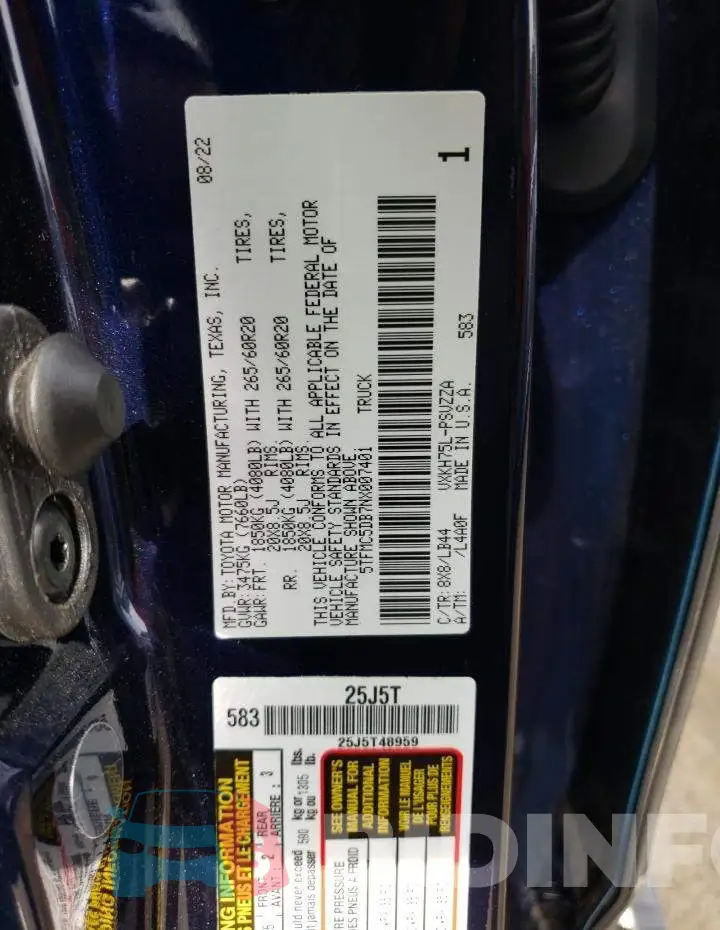 5TFMC5DB7NX007401 Photo# 12