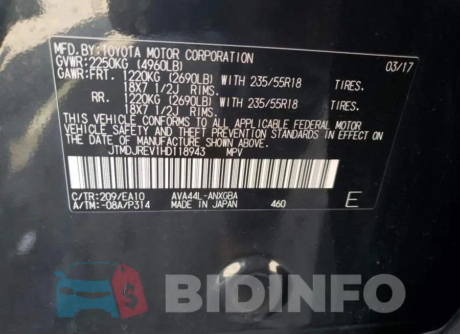 JTMDJREV1HD118943 Photo# 13