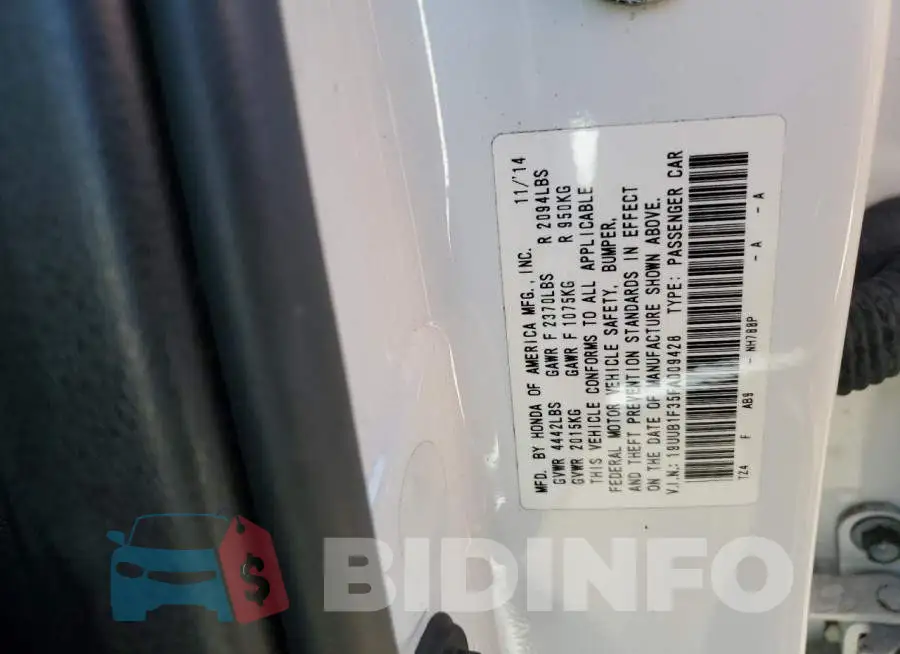 19UUB1F35FA009428 Photo# 13