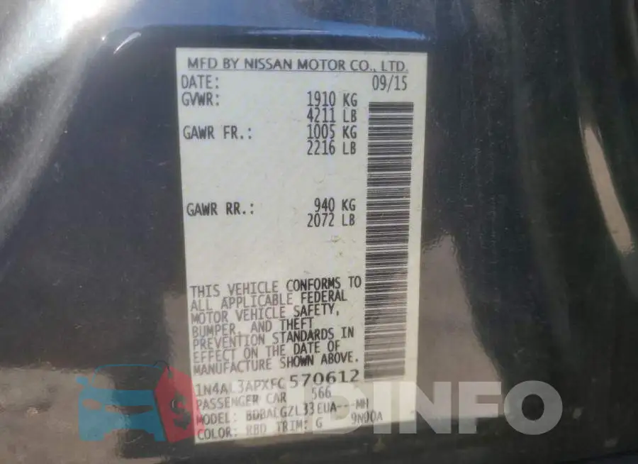 1N4AL3APXFC570612 Photo# 12