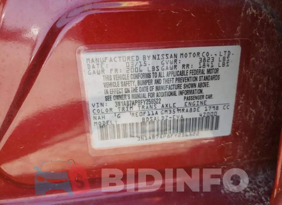 3N1AB7AP8FY256522 Photo# 12