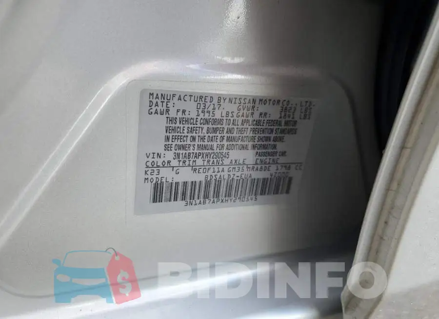 3N1AB7APXHY290545 Photo# 13