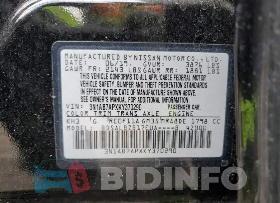 3N1AB7APXKY370290 Photo# 12
