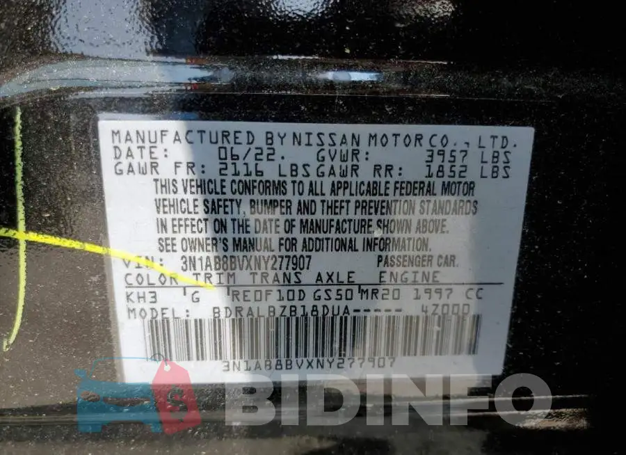 3N1AB8BVXNY277907 Photo# 12