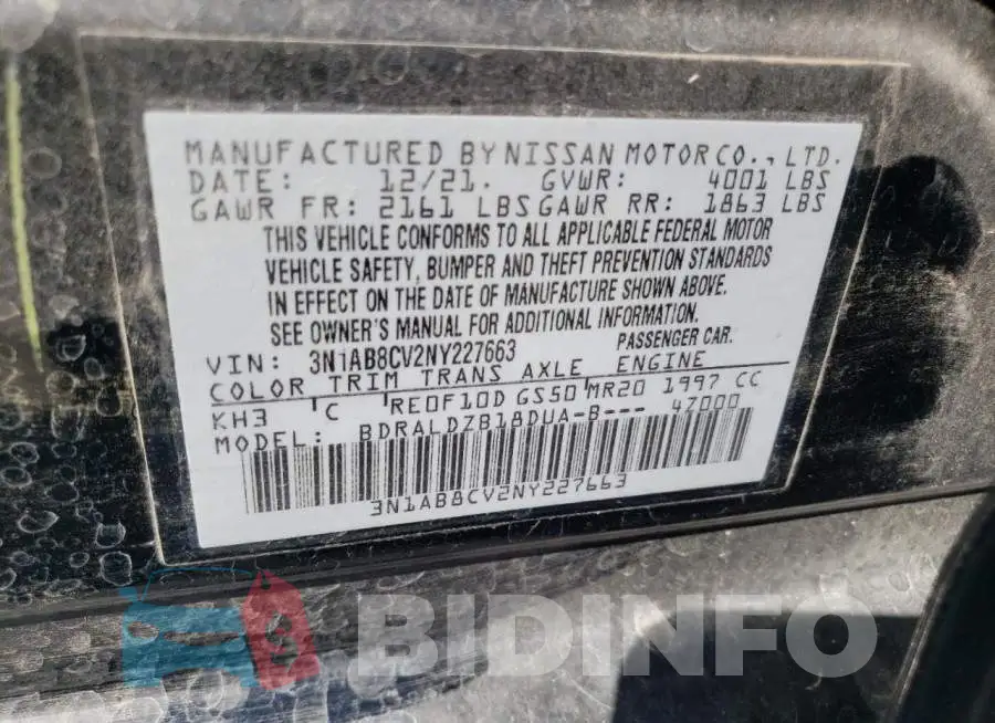 3N1AB8CV2NY227663 Photo# 12