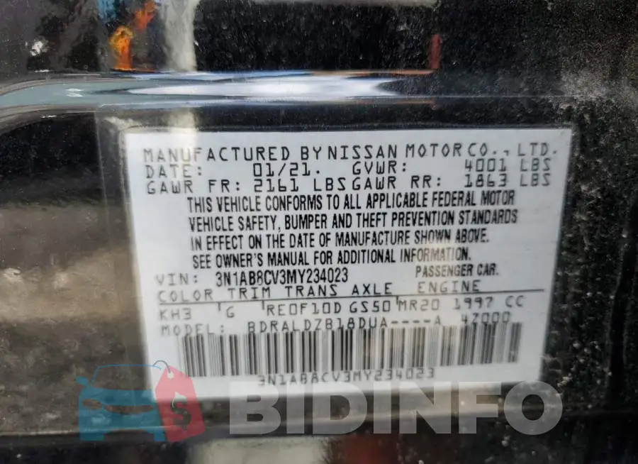 3N1AB8CV3MY234023 Photo# 12