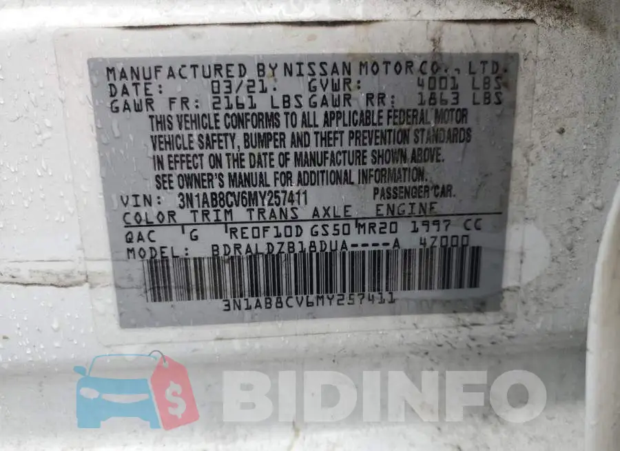 3N1AB8CV6MY257411 Photo# 12