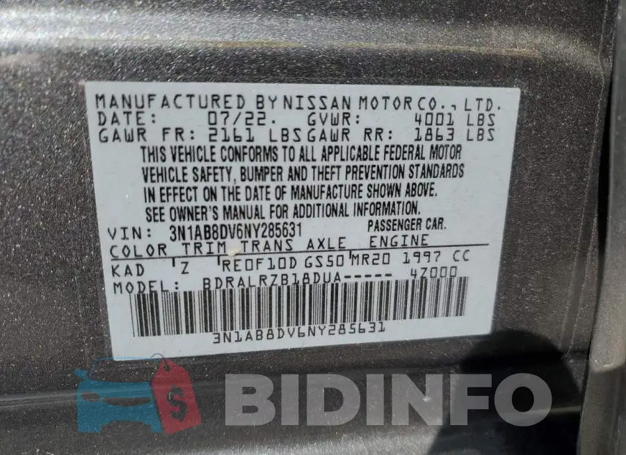 3N1AB8DV6NY285631 Photo# 12