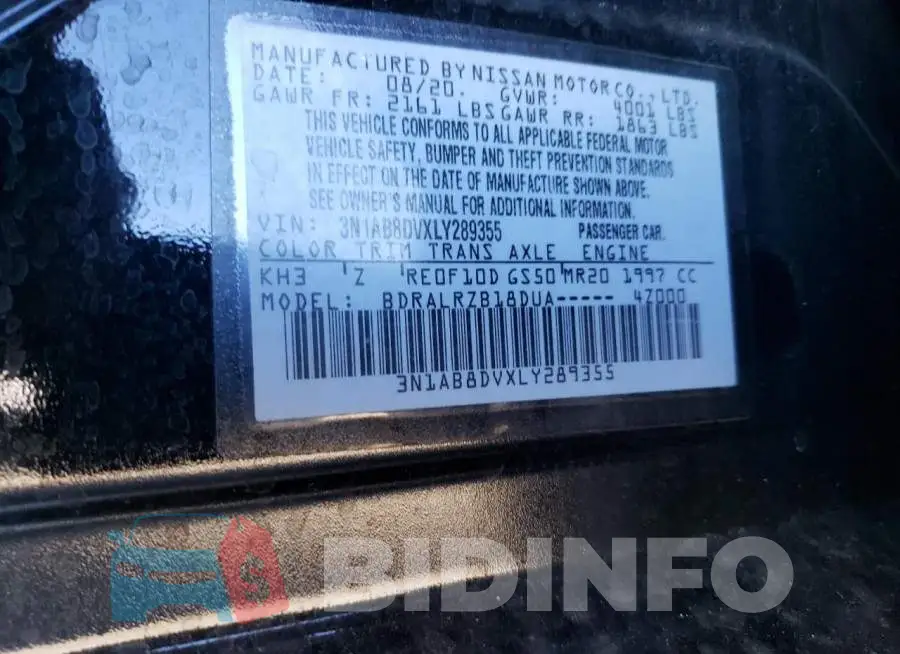 3N1AB8DVXLY289355 Photo# 13