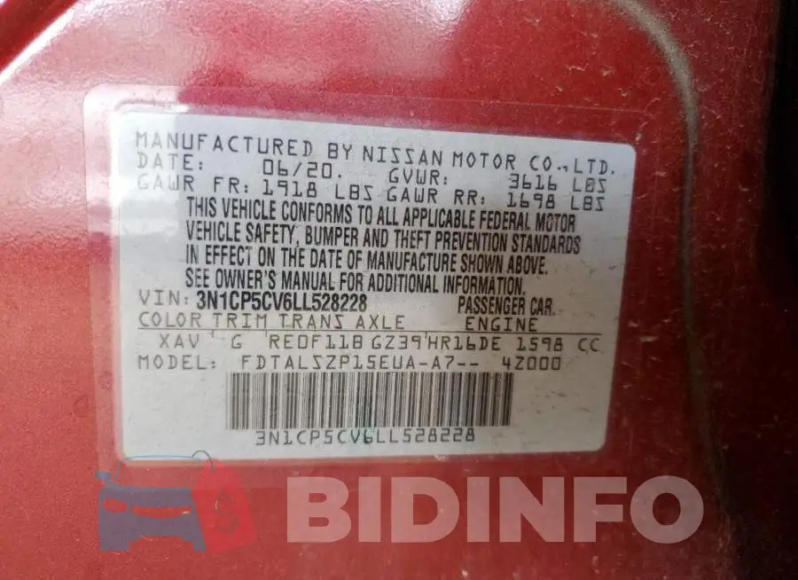 3N1CP5CV6LL528228 Photo# 12
