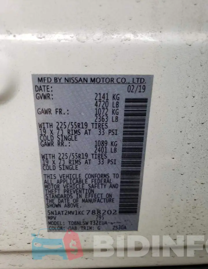 5N1AT2MV1KC788202 Photo# 13